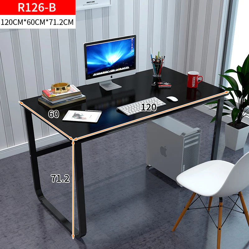 Hercules Wood & Steel Computer Desk (Black) - Image 4