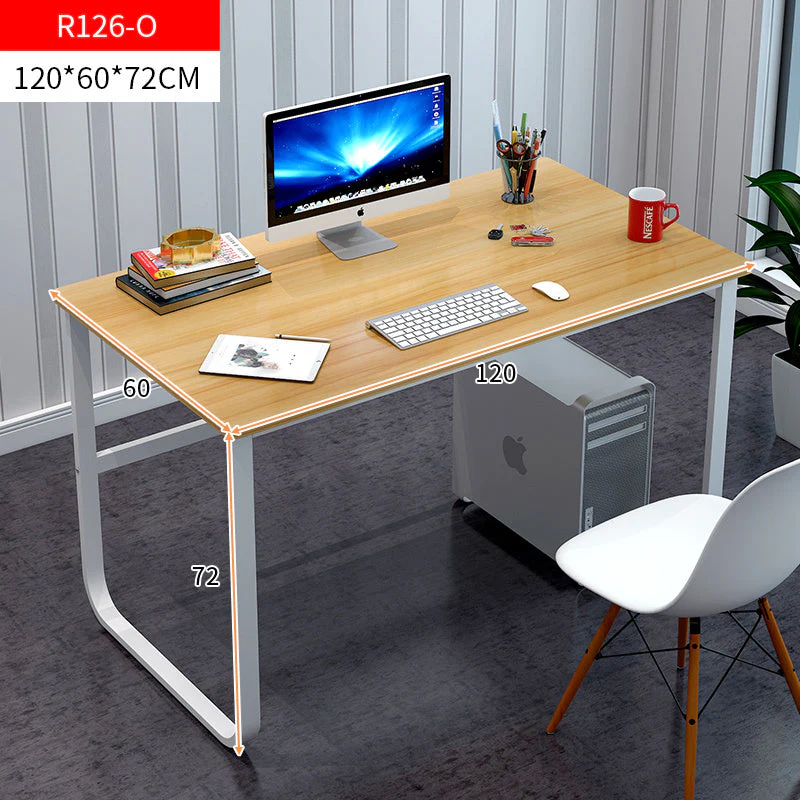 Hercules Wood & Steel Computer Desk (Oak) - Image 10