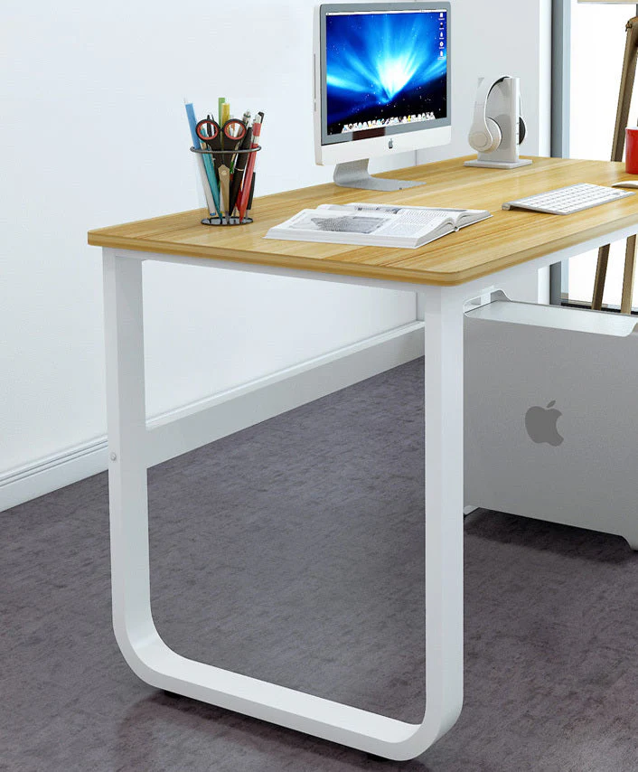 Hercules Wood & Steel Computer Desk (Oak) - Image 5