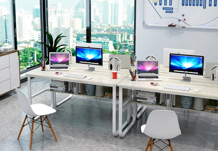 Hercules Wood & Steel Computer Desk (White) - Image 3