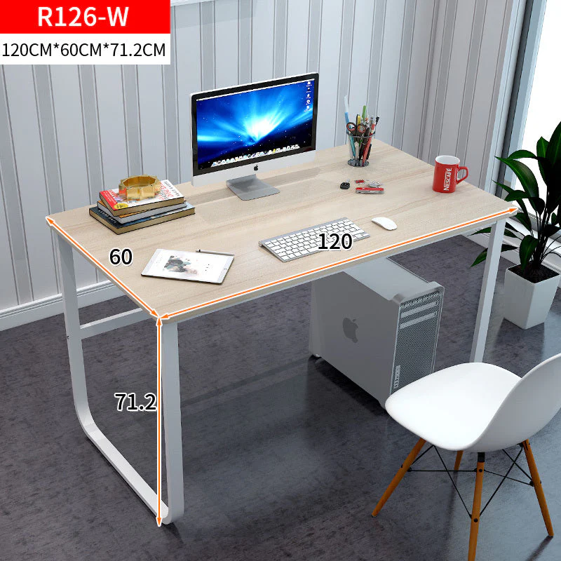 Hercules Wood & Steel Computer Desk (White) - Image 5