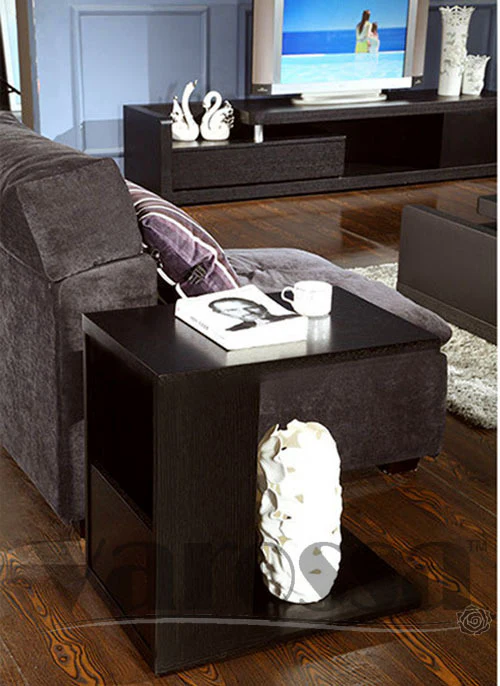 Hermes Sofa Side Table with Magazine Holder (Black Walnut)) - Image 5