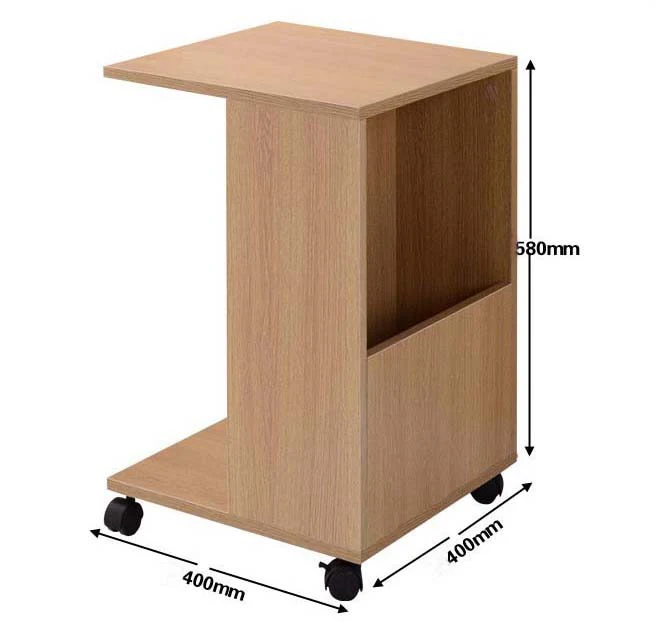 Hermes Sofa Side Table with Magazine Holder (White) - Image 12