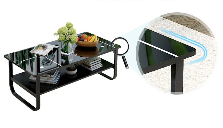 High Gloss Elegance Coffee Table with Shelf - Image 3