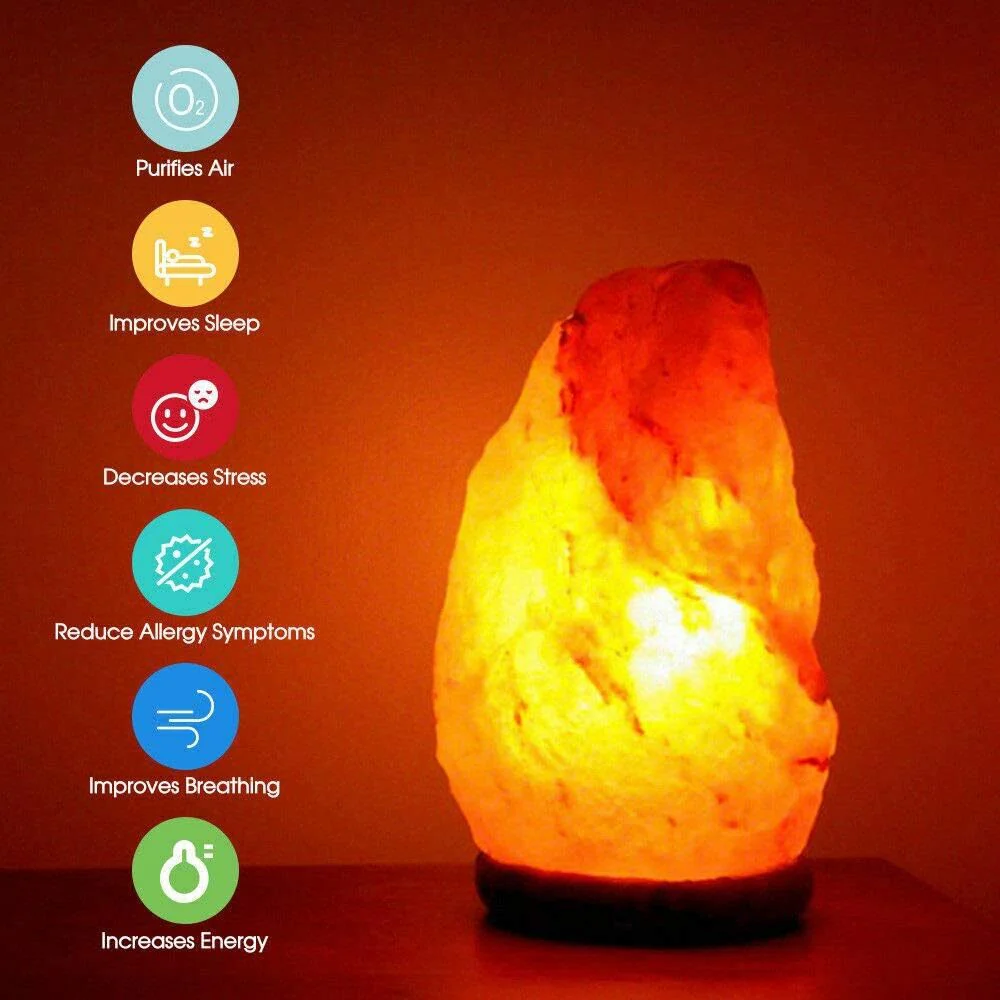 Himalayan Salt Lamp Natural Crystal Rock Night Light (1-2kg) - Image 14