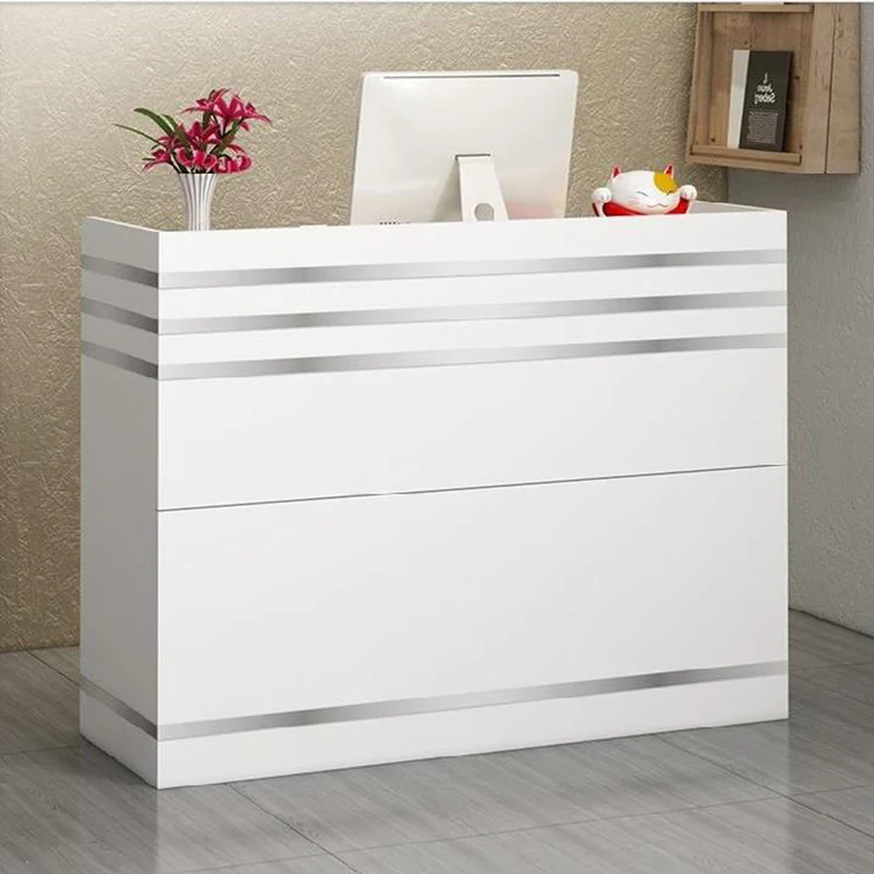 Impressions Reception Desk Counter with Shelves - Image 10
