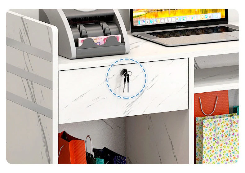Impressions Reception Desk Counter with Shelves - Image 8