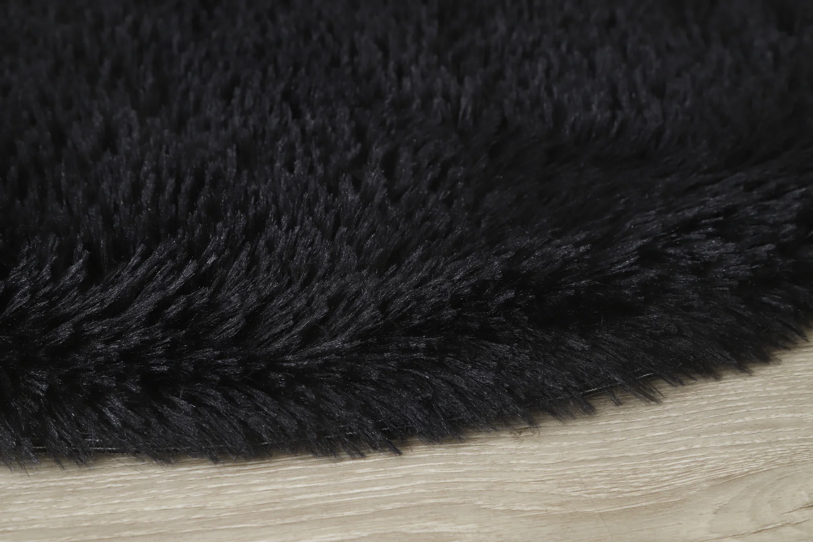 Infinity Round Shag Rug 100cm (Black) - Image 7