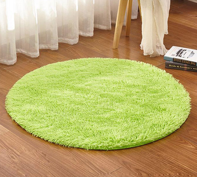 Infinity Round Shag Rug 100cm (Green) - Image 5
