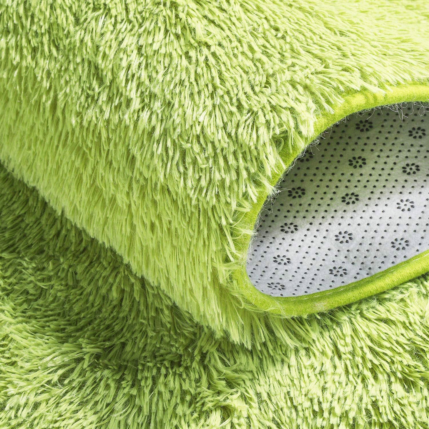 Infinity Round Shag Rug 100cm (Green) - Image 7