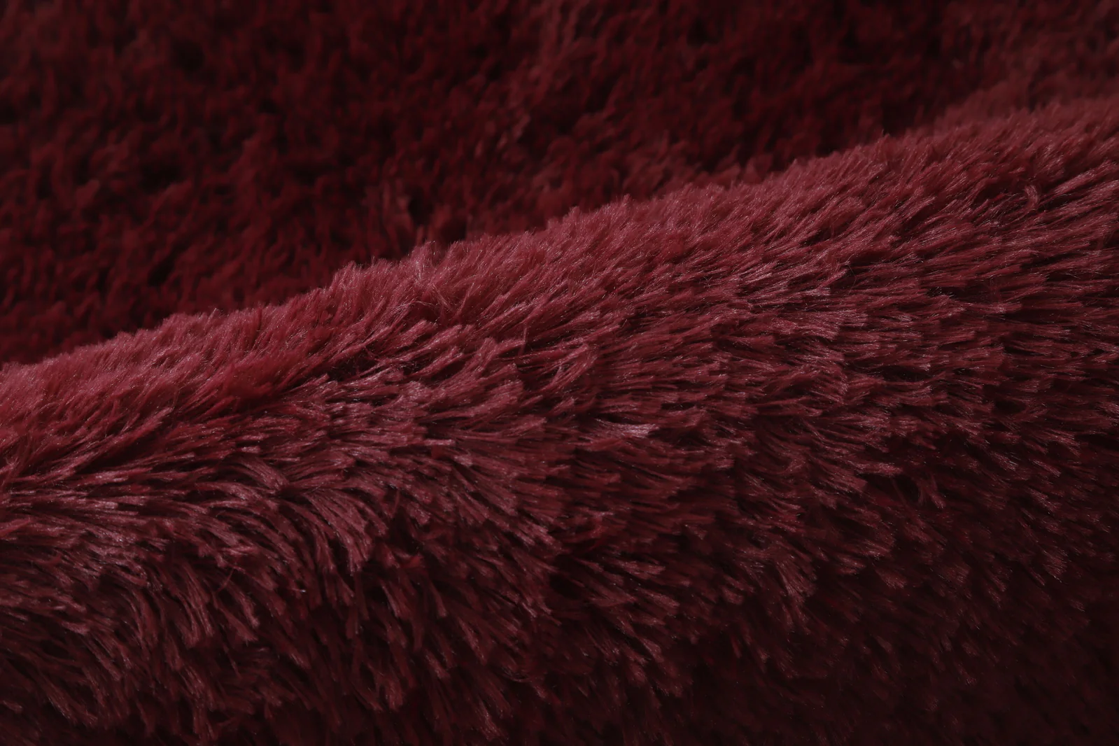 Infinity Round Shag Rug 100cm (Wine) - Image 6