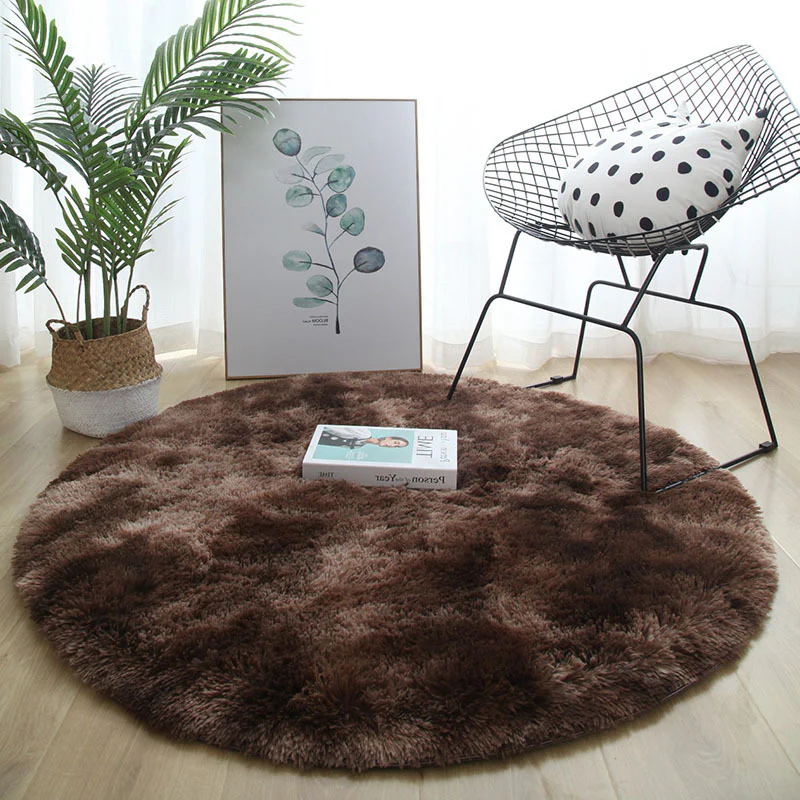 Infinity Round Shag Rug (Mocha) - Image 9