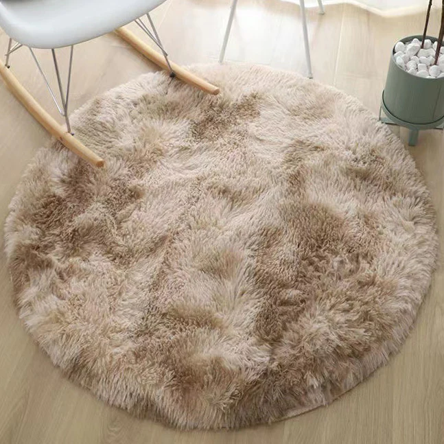 Infinity Round Shag Rug (Tan) - Image 2