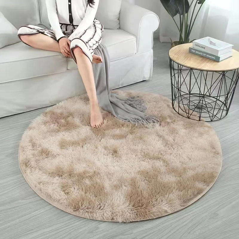 Infinity Round Shag Rug (Tan) - Image 7