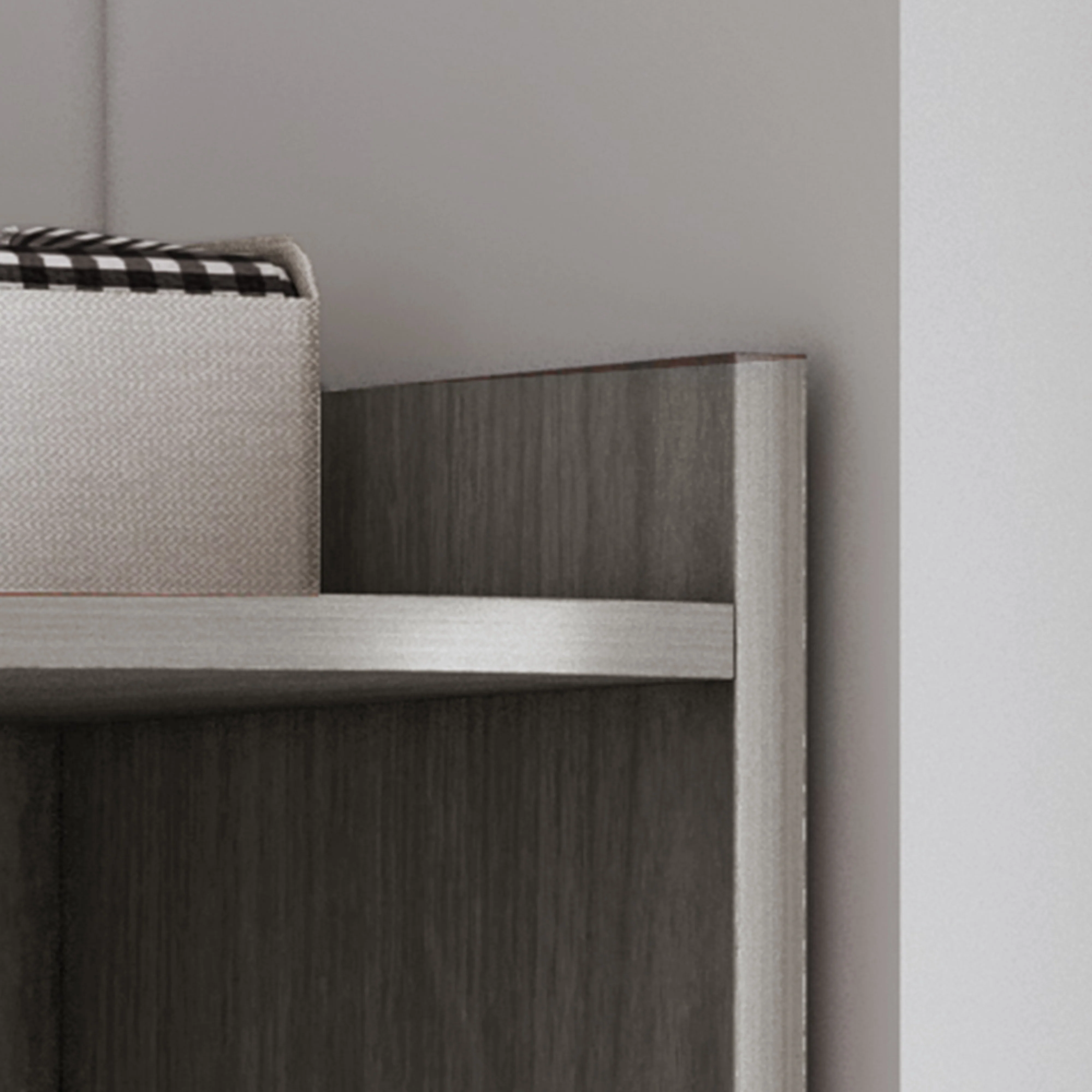 Inspire 5 Tier Stylish Wooden Corner Shelf Unit (Rustic Grey) - Image 22