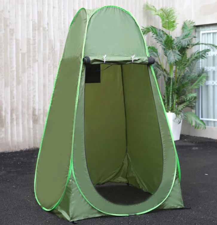 Instant Pop Up Camp Toilet Portable Outdoor Shower Privacy Shelter Tent with Bag - Image 2