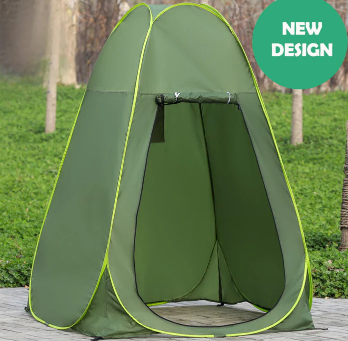 Instant Pop Up Camp Toilet Portable Outdoor Shower Privacy Shelter Tent with Bag - Image 4