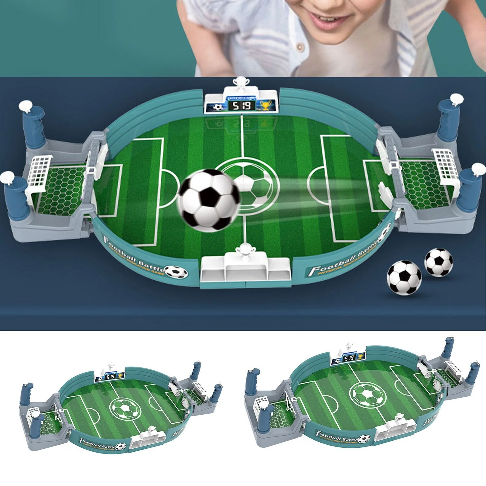 Interactive Tabletop Soccer Table Football Board Game Toy Set - Image 10