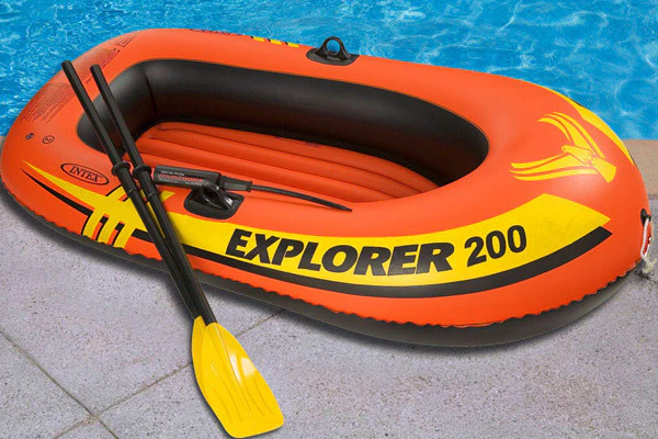 Intex Explorer 200 Set Two Person Inflatable Boat with Oars and Pump - Image 4