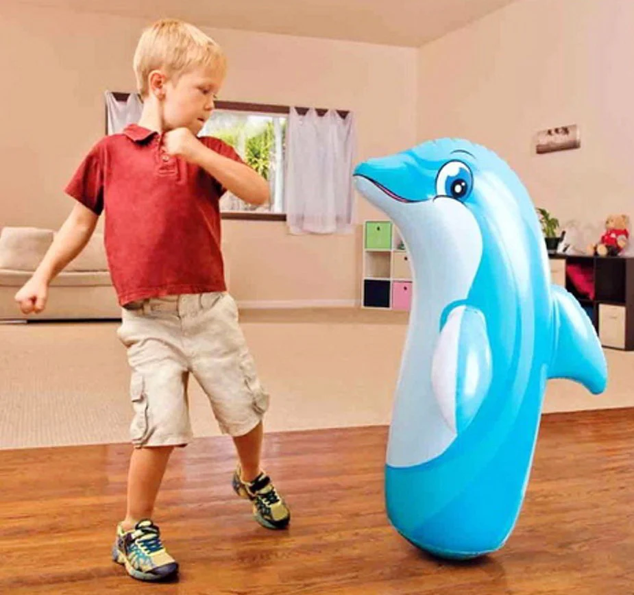 Intex Inflatable Animal Toy 3D Bop Bag (Blue Dolphin) - Image 3