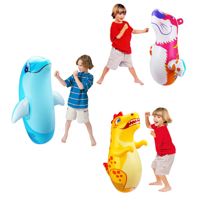 Intex Inflatable Animal Toy 3D Bop Bag (Blue Dolphin) - Image 8