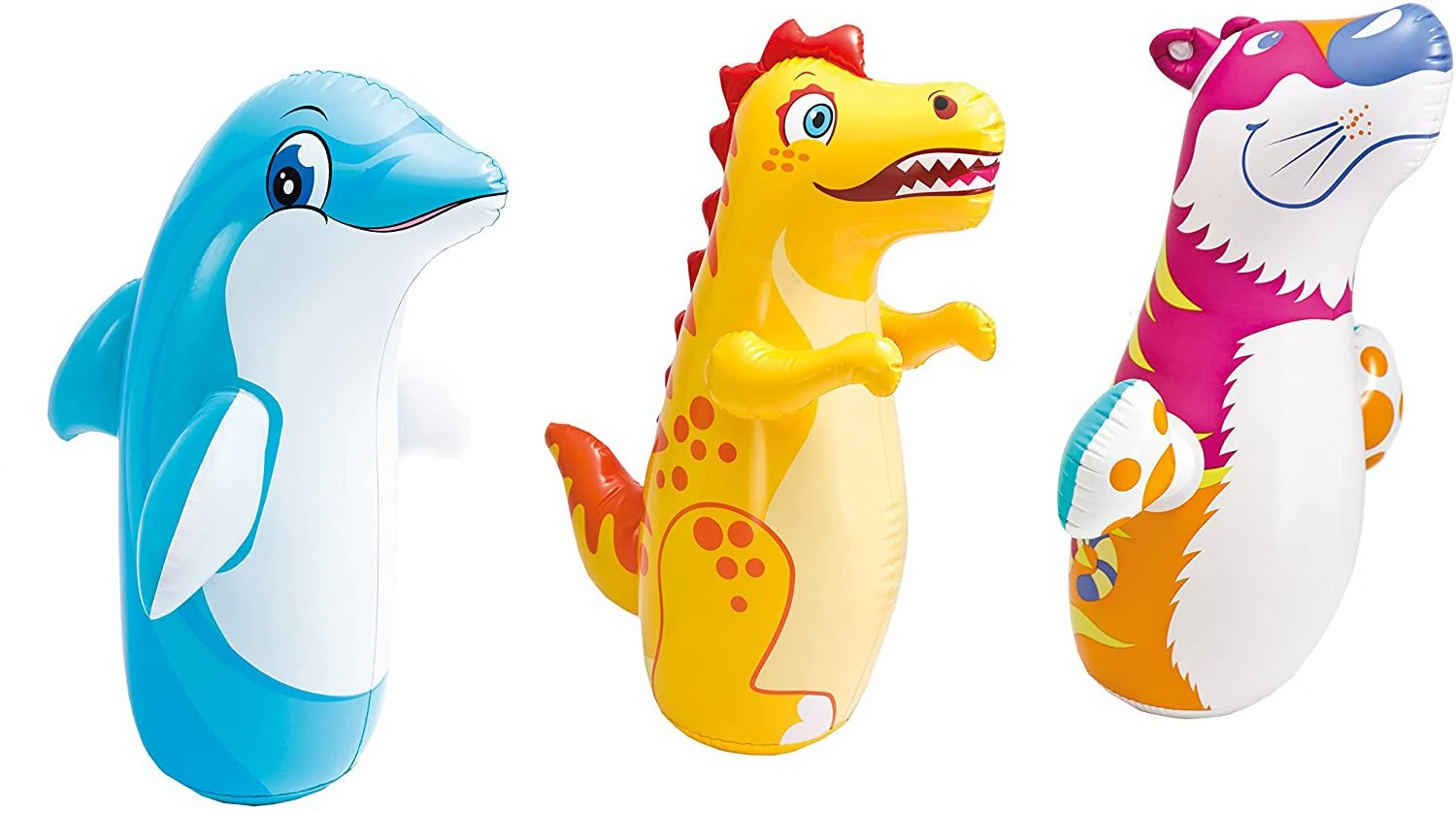 Intex Inflatable Animal Toy 3D Bop Bag (Yellow Dinosaur) - Image 10