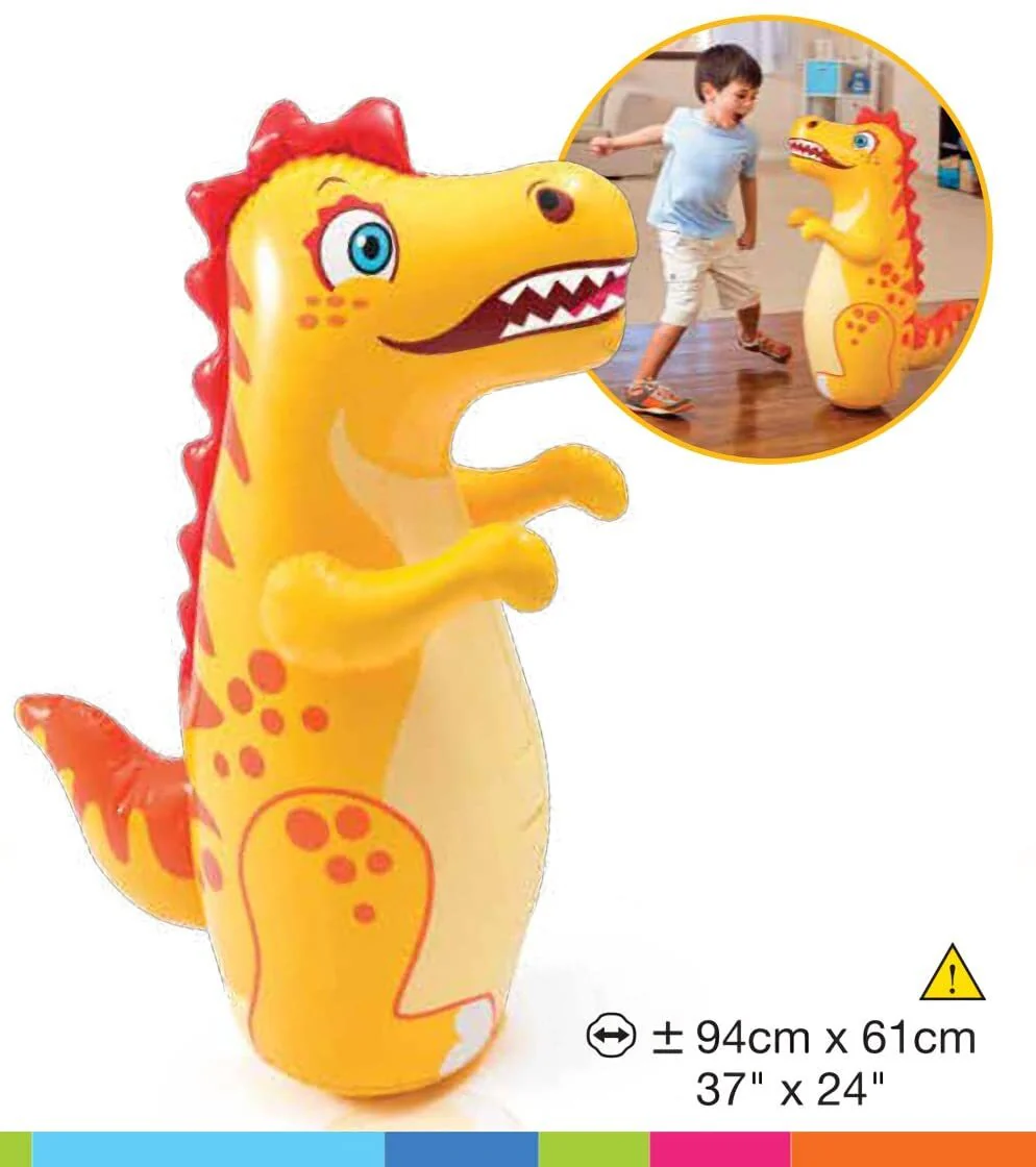 Intex Inflatable Animal Toy 3D Bop Bag (Yellow Dinosaur) - Image 5