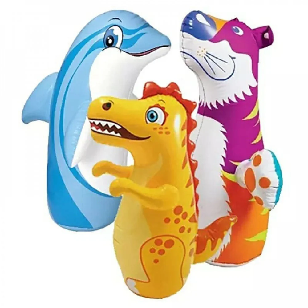 Intex Inflatable Animal Toy 3D Bop Bag (Yellow Dinosaur) - Image 8