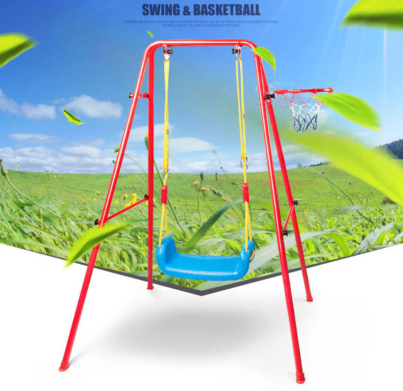 Kids 2 In 1 Swing and Basketball Set - Image 6
