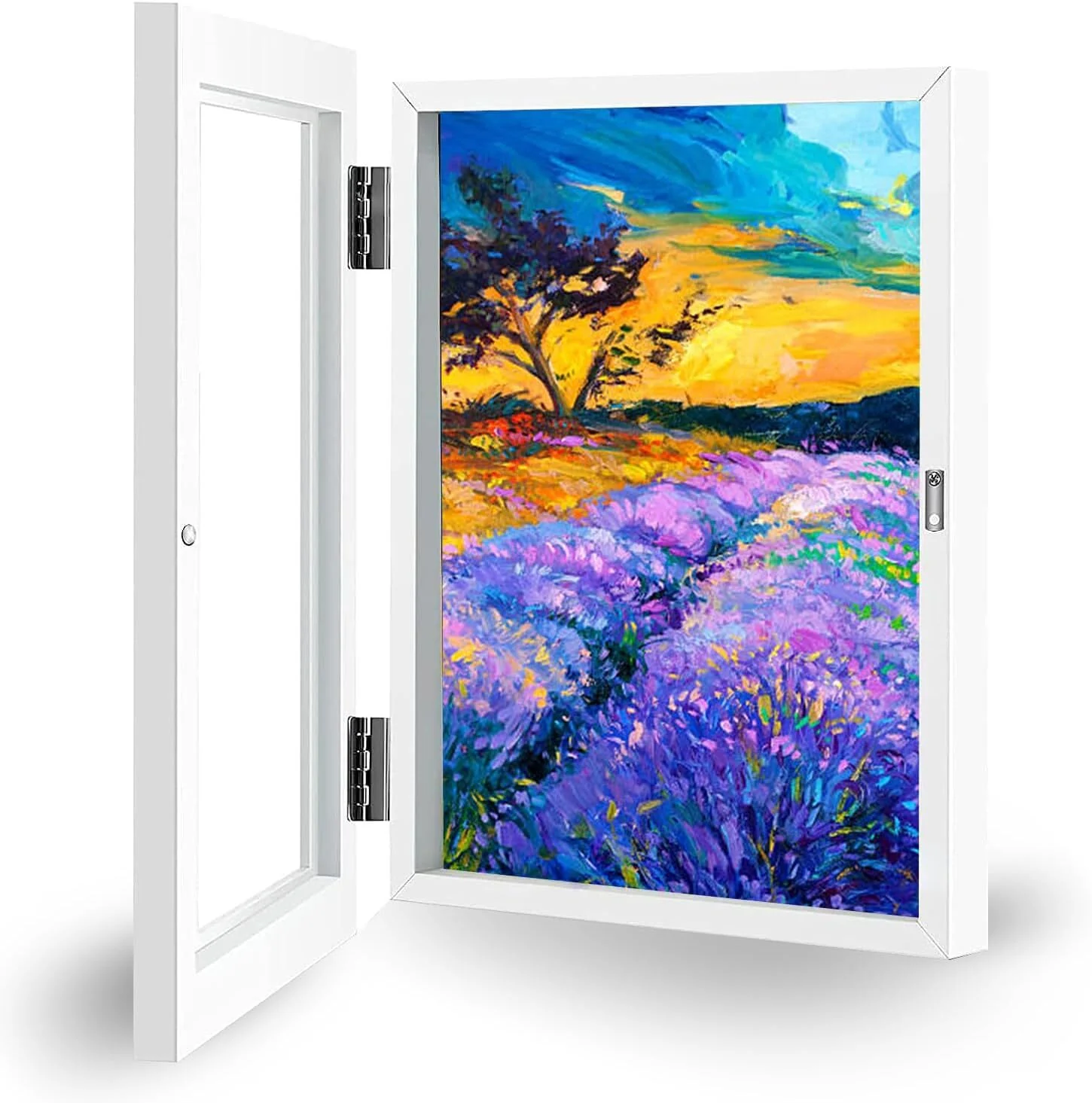 Kids Art Frame Wooden Artwork Display Children Drawing Storage Holds 150 Pictures (White) - Image 15