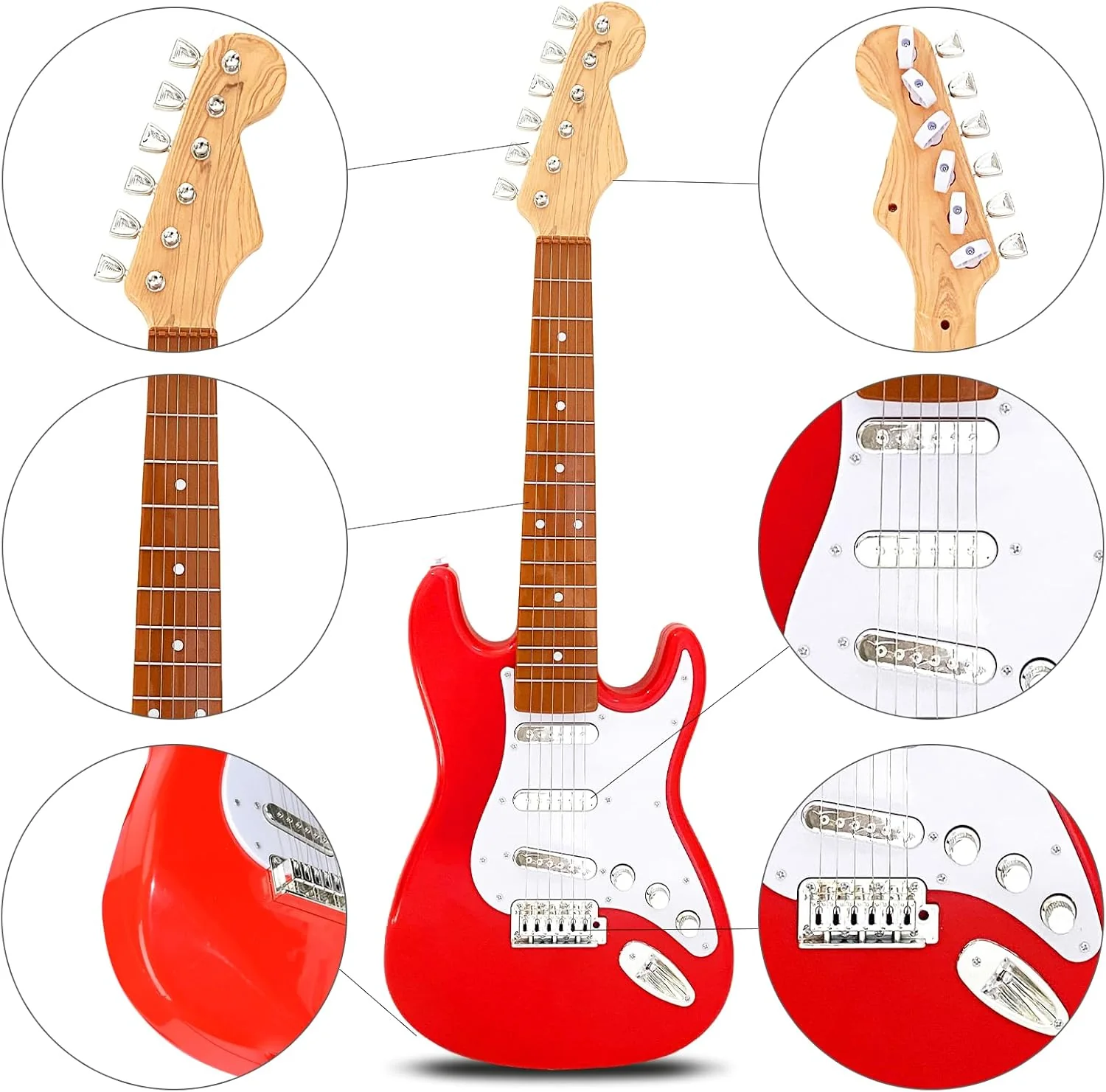 Kids Electric Guitar Toy (Red) - Image 8