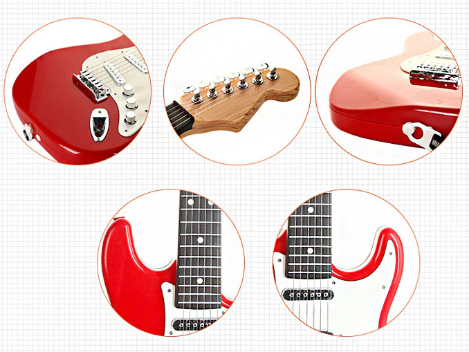 Kids Electric Guitar Toy (Red) - Image 9