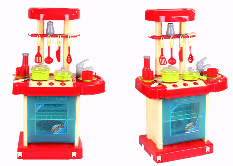 Kids Pretend Play Realistic Play Kitchen Toy Set with Lights & Sounds - Image 13