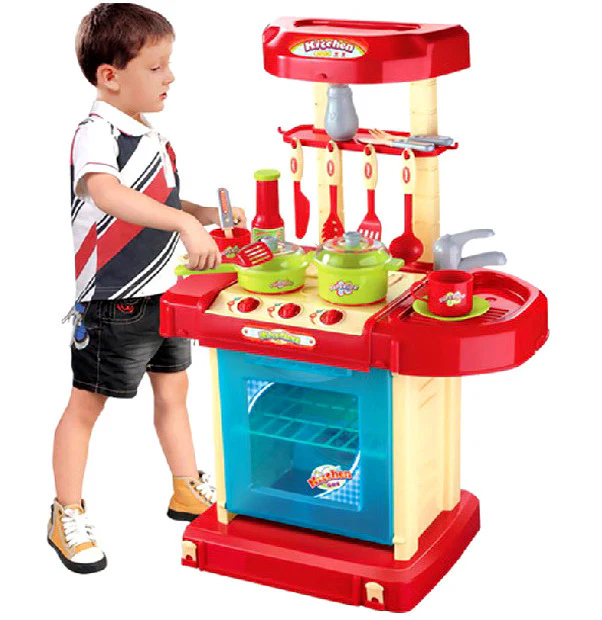 Kids Pretend Play Realistic Play Kitchen Toy Set with Lights & Sounds - Image 15