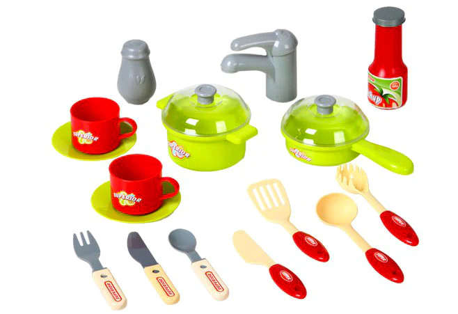 Kids Pretend Play Realistic Play Kitchen Toy Set with Lights & Sounds - Image 6