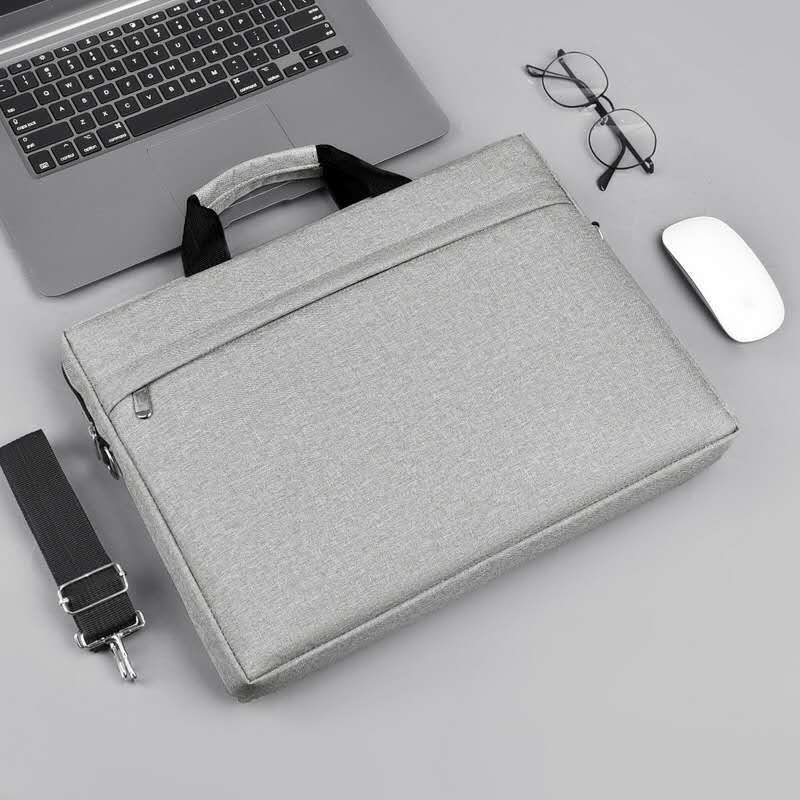 Laptop Bag Briefcase Handbag Carrying Case 15.6" (Grey) - Image 4