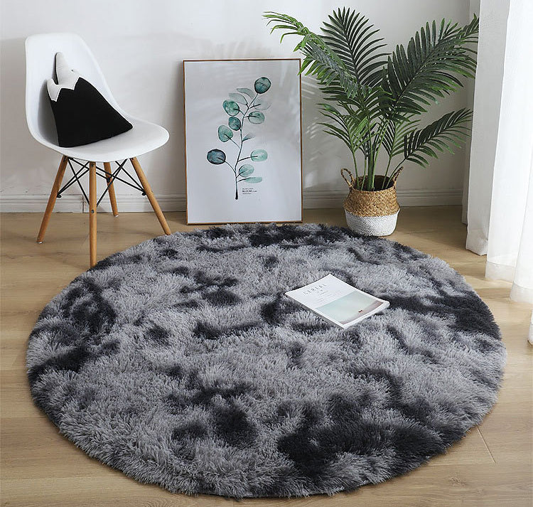 Large 2m Infinity Round Shag Rug (Charcoal & Grey) - Image 5