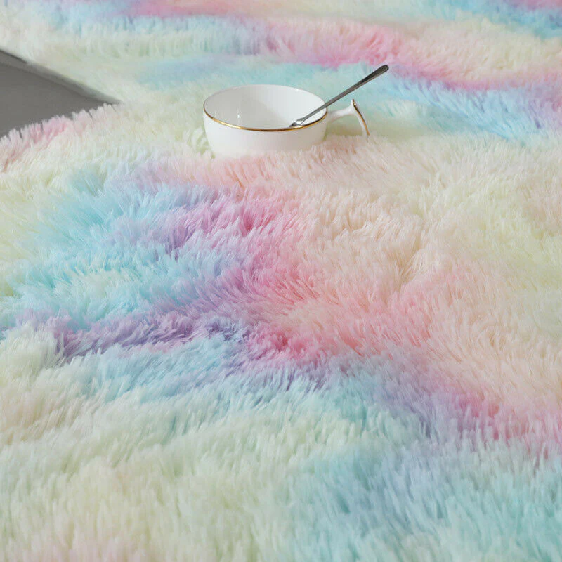 Large 2m Infinity Round Shag Rug (Rainbow Dream) - Image 13