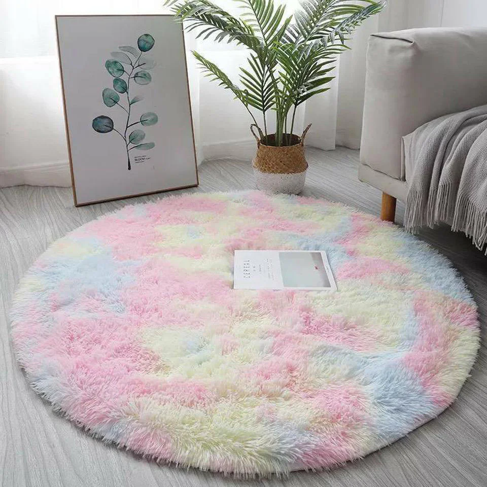 Large 2m Infinity Round Shag Rug (Rainbow Dream) - Image 15