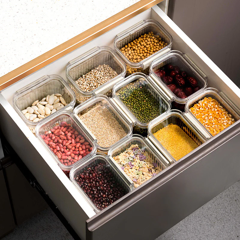 Large Airtight Food Container Sealed Stackable Storage Box (1300mL) - Image 6