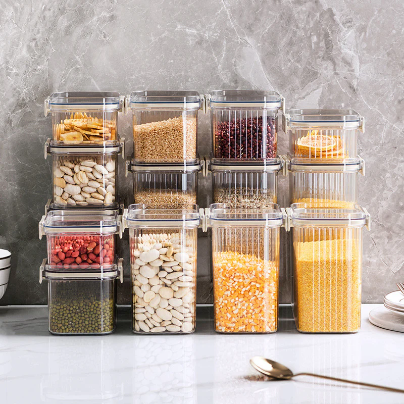 Large Airtight Food Container Sealed Stackable Storage Box (1300mL) - Image 9