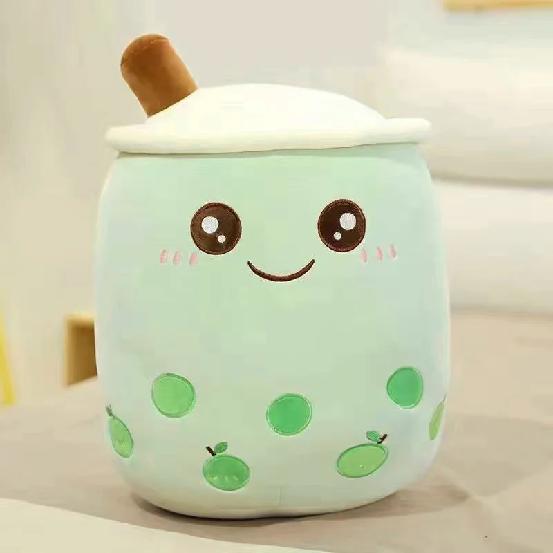 Large Bubble Tea Plush Toy Boba Cuddly Doll Pillow Cushion - 40cm, Green - Image 7