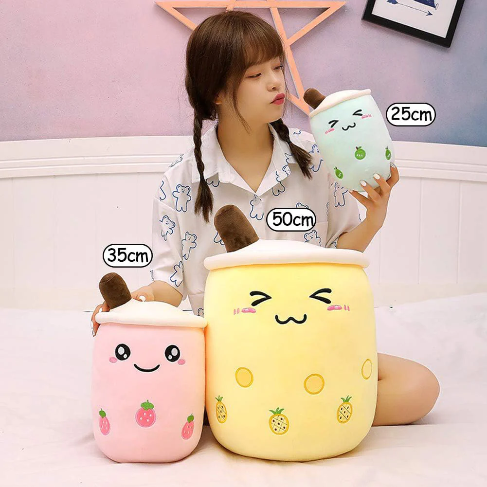 Large Bubble Tea Plush Toy Boba Cuddly Doll Pillow Cushion - 40cm, Green - Image 9