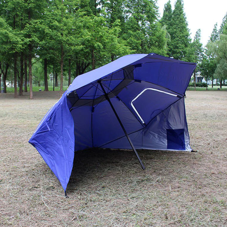 Large Canopy Camping Beach Sports Events Sun & Rain Umbrella (Blue) - Image 13