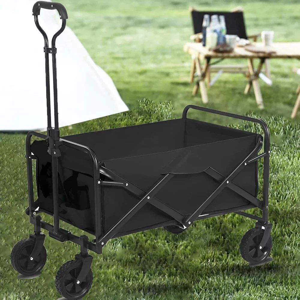 Large Capacity Outdoor Folding Beach Cart Utility Garden Camping Wagon - Image 8