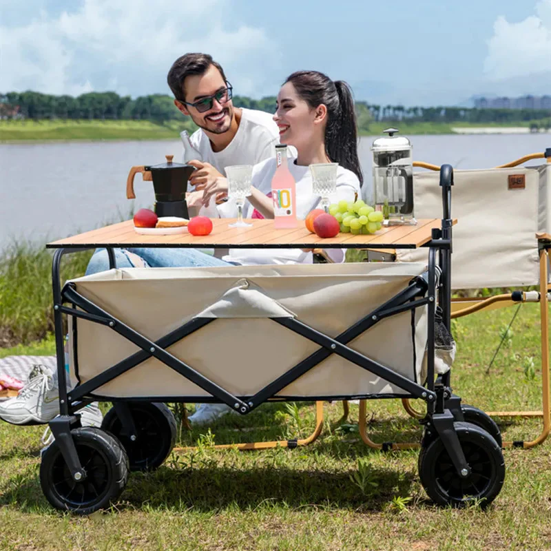 Large Capacity Outdoor Folding Beach Cart Utility Garden Camping Wagon - Image 2