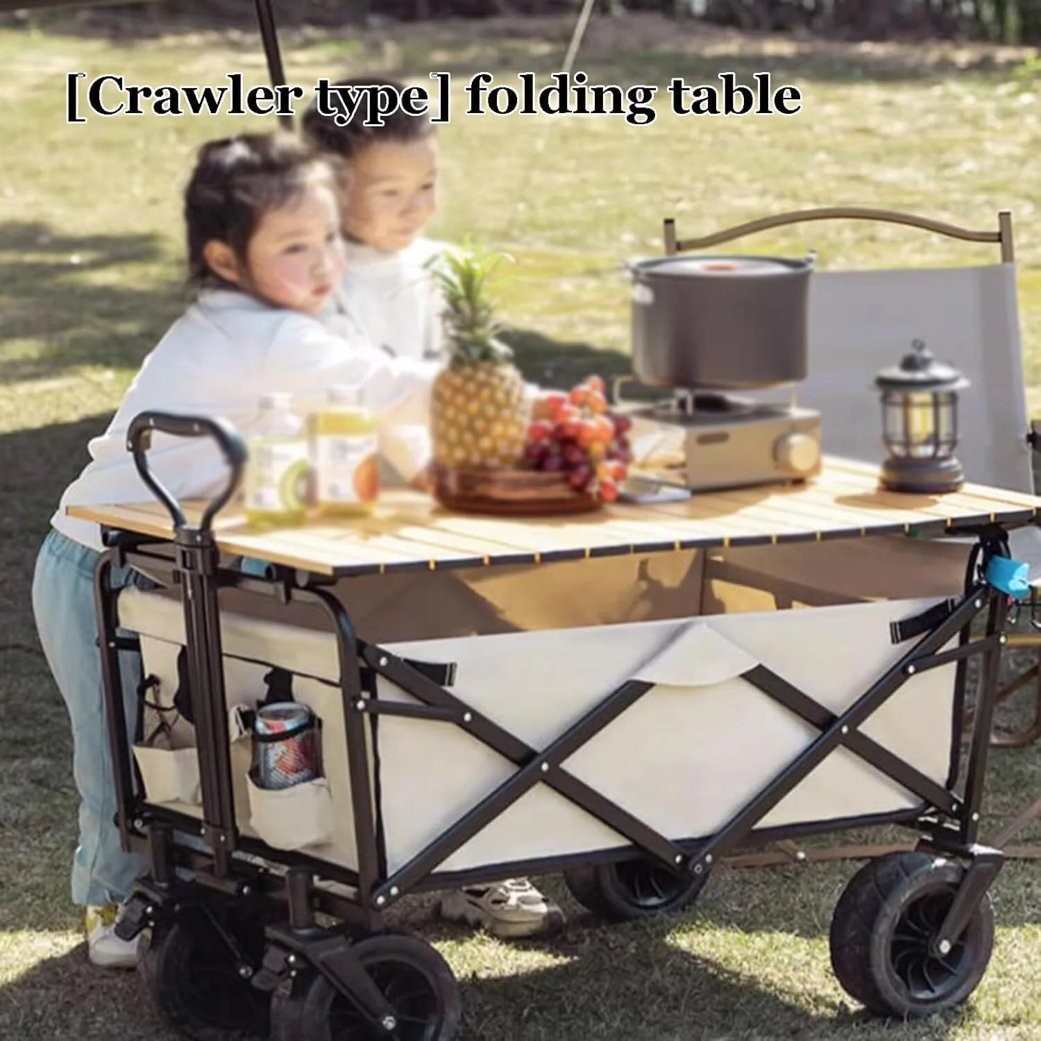 Large Capacity Outdoor Folding Beach Cart Utility Garden Camping Wagon - Image 4