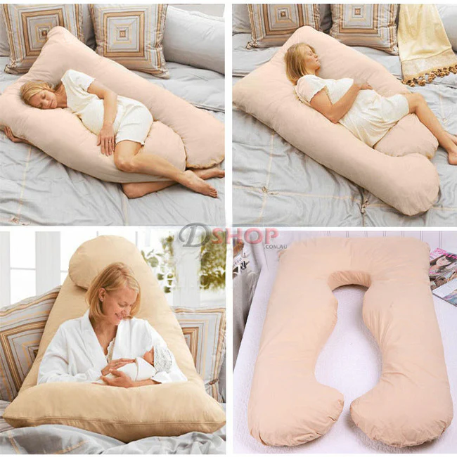 Large Comfort Support Body Pillow (Beige) - Image 6