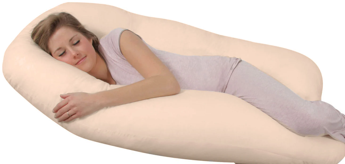 Large Comfort Support Body Pillow (Beige) - Image 9