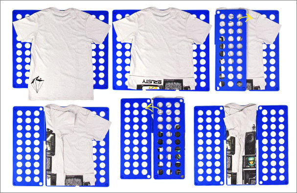 LARGE Flip Fold Clothes Laundry Organizer BLUE - Image 2